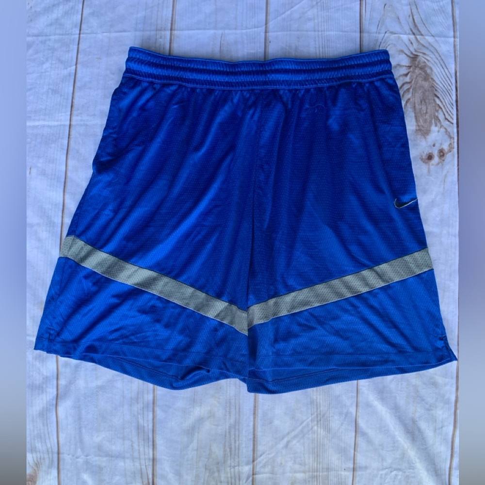 Nike Dri Fit Blue and Gray Drawstring Shorts Size XXL